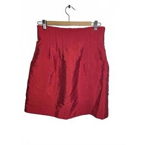 H&M  Red Textured Women's Skirt